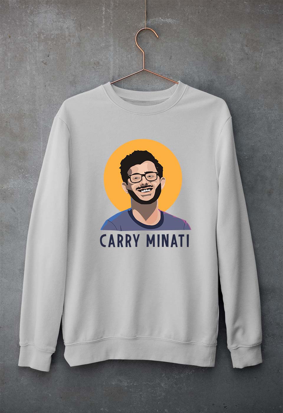 CarryMinati(Ajey Nagar) Unisex Sweatshirt for Men/Women-Grey Melange-Ektarfa.online