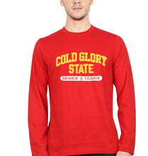 Load image into Gallery viewer, Varsity Cold Glory Full Sleeves T-Shirt for Men-red-Ektarfa.online
