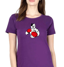 Load image into Gallery viewer, Pitbull Boxing T-Shirt for Women-Purple-Ektarfa.online
