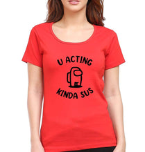 Load image into Gallery viewer, Among Us T-Shirt for Women-XS(32 Inches)-Red-Ektarfa.online
