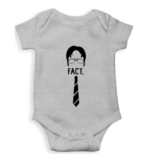 Dwight Schrute Kids Romper For Baby Boy/Girl-0-5 Months(18 Inches)-Grey-Ektarfa.online