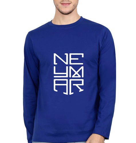 Neymar Full Sleeves T-Shirt for Men-Royal Blue-Ektarfa.online