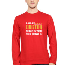 Load image into Gallery viewer, Doctor Full Sleeves T-Shirt for Men-Red-Ektarfa.online
