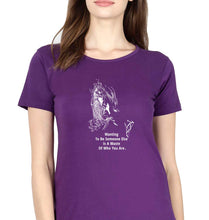 Load image into Gallery viewer, Kurt Cobain T-Shirt for Women-XS(32 Inches)-Purple-Ektarfa.online
