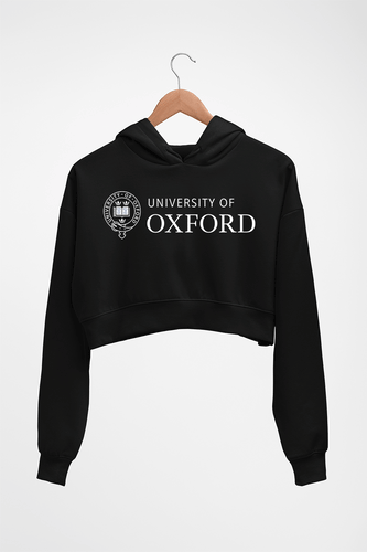 University of Oxford Crop HOODIE FOR WOMEN-Black-Ektarfa.online