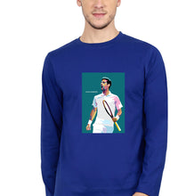 Load image into Gallery viewer, Novak Djokovic Tennis Full Sleeves T-Shirt for Men-Royal Blue-Ektarfa.online
