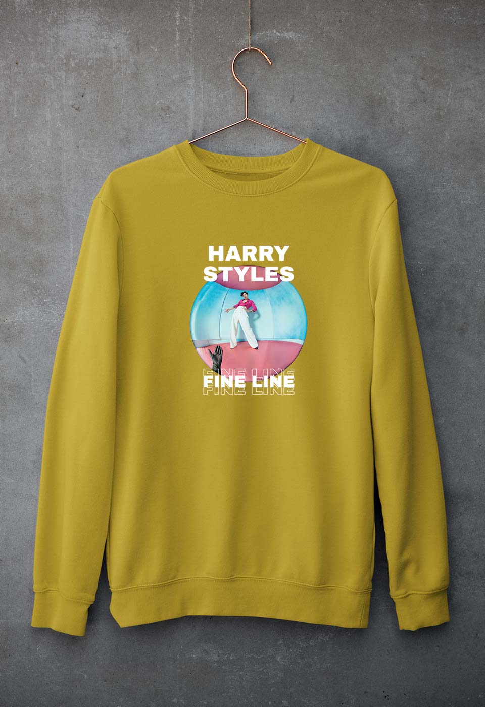 Harry Styles Unisex Sweatshirt for Men/Women-Mustard Yellow-Ektarfa.online