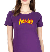 Load image into Gallery viewer, Thrasher T-Shirt for Women-XS(32 Inches)-Purple-Ektarfa.online
