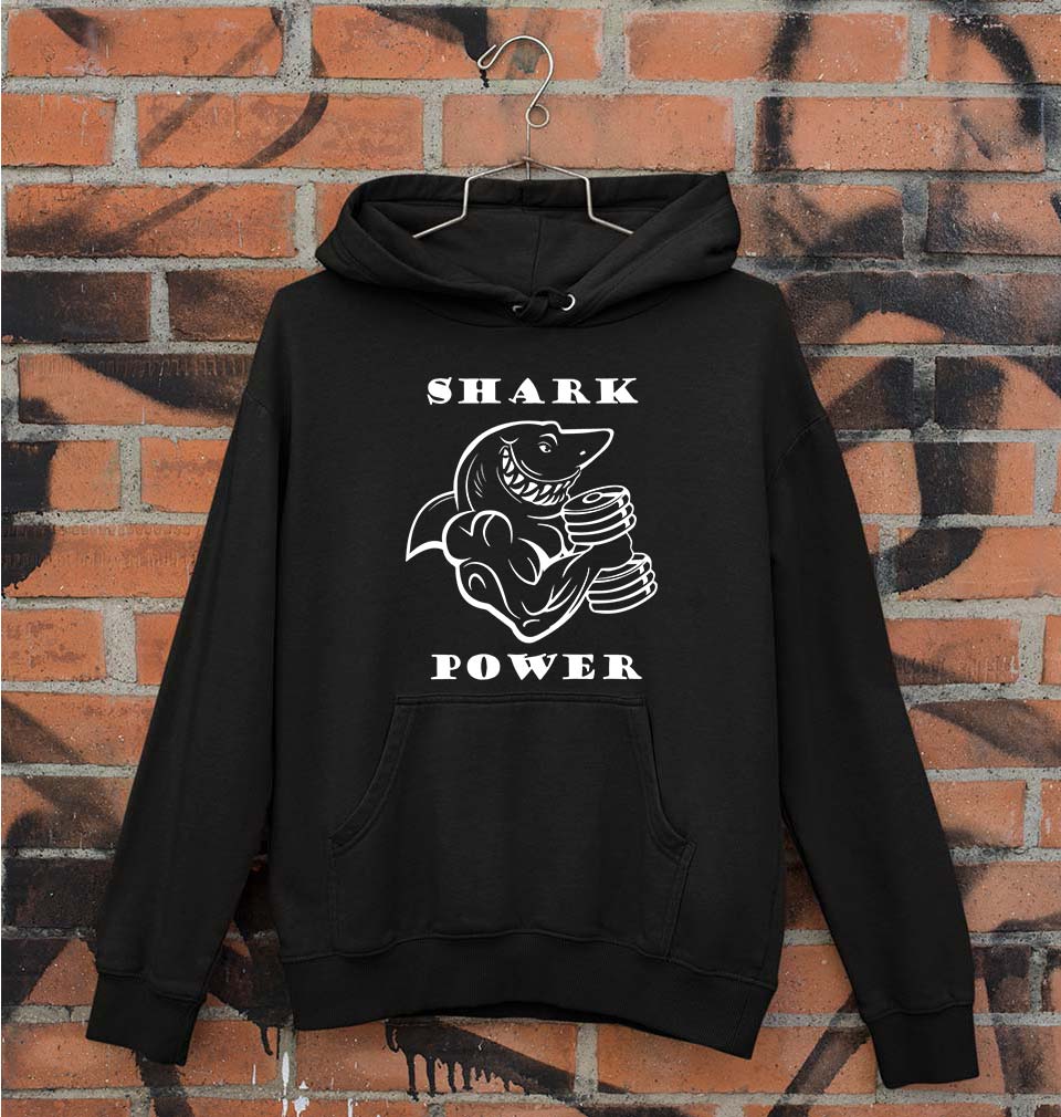 Gym Shark Power Unisex Hoodie for Men/Women-Black-Ektarfa.online