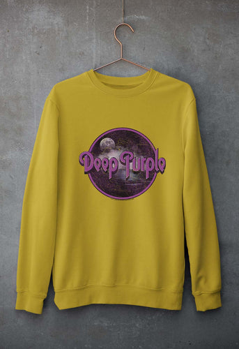 Deep Purple Unisex Sweatshirt for Men/Women-Mustard yellow-Ektarfa.online