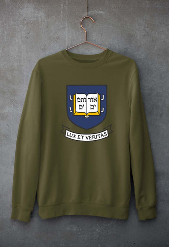 Yale University Unisex Sweatshirt for Men/Women-Olive Green-Ektarfa.online