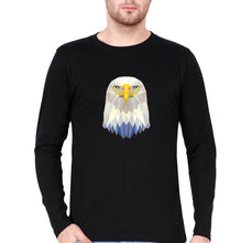 Load image into Gallery viewer, Eagle Full Sleeves T-Shirt for Men-S(38 Inches)-Black-Ektarfa.online
