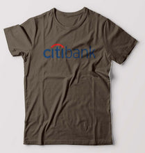 Load image into Gallery viewer, Citibank T-Shirt for Men-S(38 Inches)-Olive Green-Ektarfa.online
