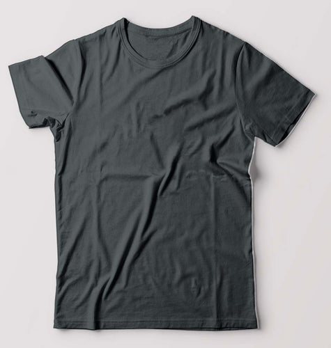 Plain Steel Grey Half Sleeves T-Shirt For Men-ektarfa.com