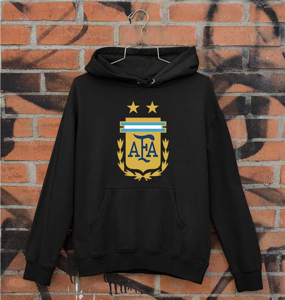 Argentina Football Unisex Hoodie for Men/Women-S(40 Inches)-Black-Ektarfa.online