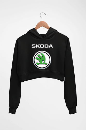 Skoda Crop HOODIE FOR WOMEN-Black-Ektarfa.online