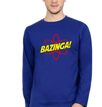 Load image into Gallery viewer, Sheldon Cooper Bazinga Full Sleeves T-Shirt for Men-S(38 Inches)-Royal Blue-Ektarfa.online
