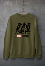 Load image into Gallery viewer, Dad I Love You 3000 Unisex Sweatshirt for Men/Women-S(40 Inches)-Olive Green-Ektarfa.online
