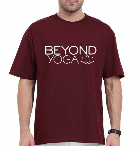 Beyond Yoga Oversized T-Shirt for Men-Maroon-Ektarfa.online
