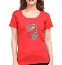 Load image into Gallery viewer, Dinosaur TRex T-Shirt for Women-XS(32 Inches)-Red-Ektarfa.online
