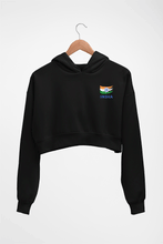 Load image into Gallery viewer, India Crop HOODIE FOR WOMEN-Black-Ektarfa.online
