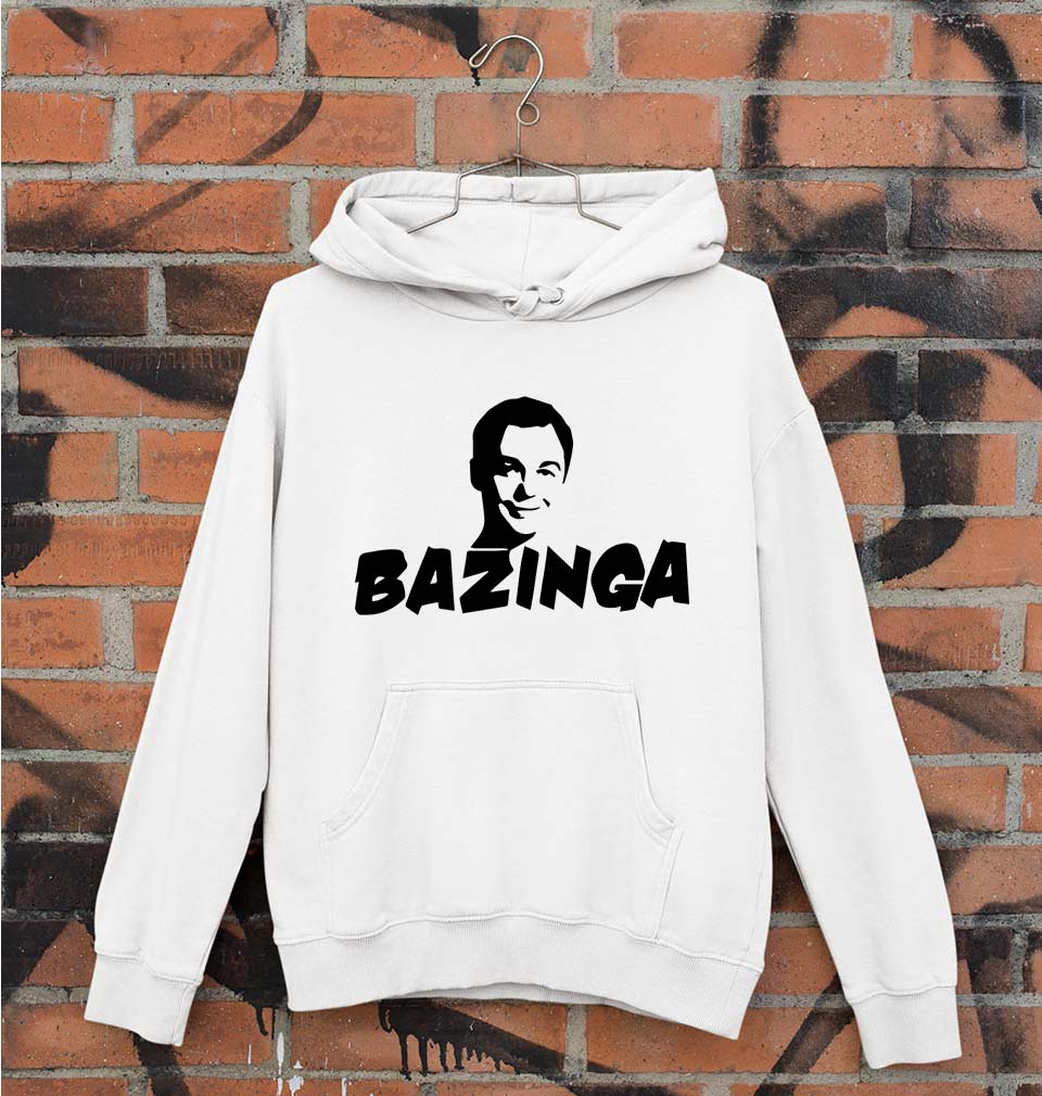 Sheldon Cooper Bazinga Unisex Hoodie for Men/Women-S(40 Inches)-White-Ektarfa.online