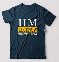 Load image into Gallery viewer, IIM Lucknow T-Shirt for Men-S(38 Inches)-Petrol Blue-Ektarfa.online
