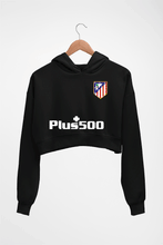 Load image into Gallery viewer, Atletico Madrid 2021-22 Crop HOODIE FOR WOMEN-Black-Ektarfa.online
