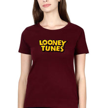 Load image into Gallery viewer, Looney Tunes T-Shirt for Women-XS(32 Inches)-Maroon-Ektarfa.online
