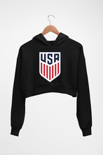 Load image into Gallery viewer, USA Football Crop HOODIE FOR WOMEN
