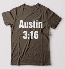 Load image into Gallery viewer, Stone Cold Steve Austin (WWE) T-Shirt for Men-S(38 Inches)-Olive Green-Ektarfa.online
