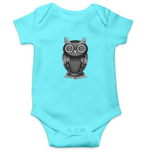 Load image into Gallery viewer, Ornamental Owl Kids Romper For Baby Boy/Girl-0-5 Months(18 Inches)-Sky Blue-Ektarfa.online
