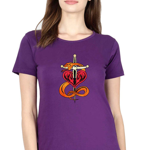 Shawn Michaels (WWE) T-Shirt for Women-Purple-Ektarfa.online