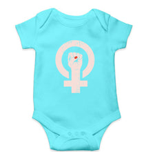 Load image into Gallery viewer, Feminist Kids Romper For Baby Boy/Girl-0-5 Months(18 Inches)-Sky Blue-Ektarfa.online
