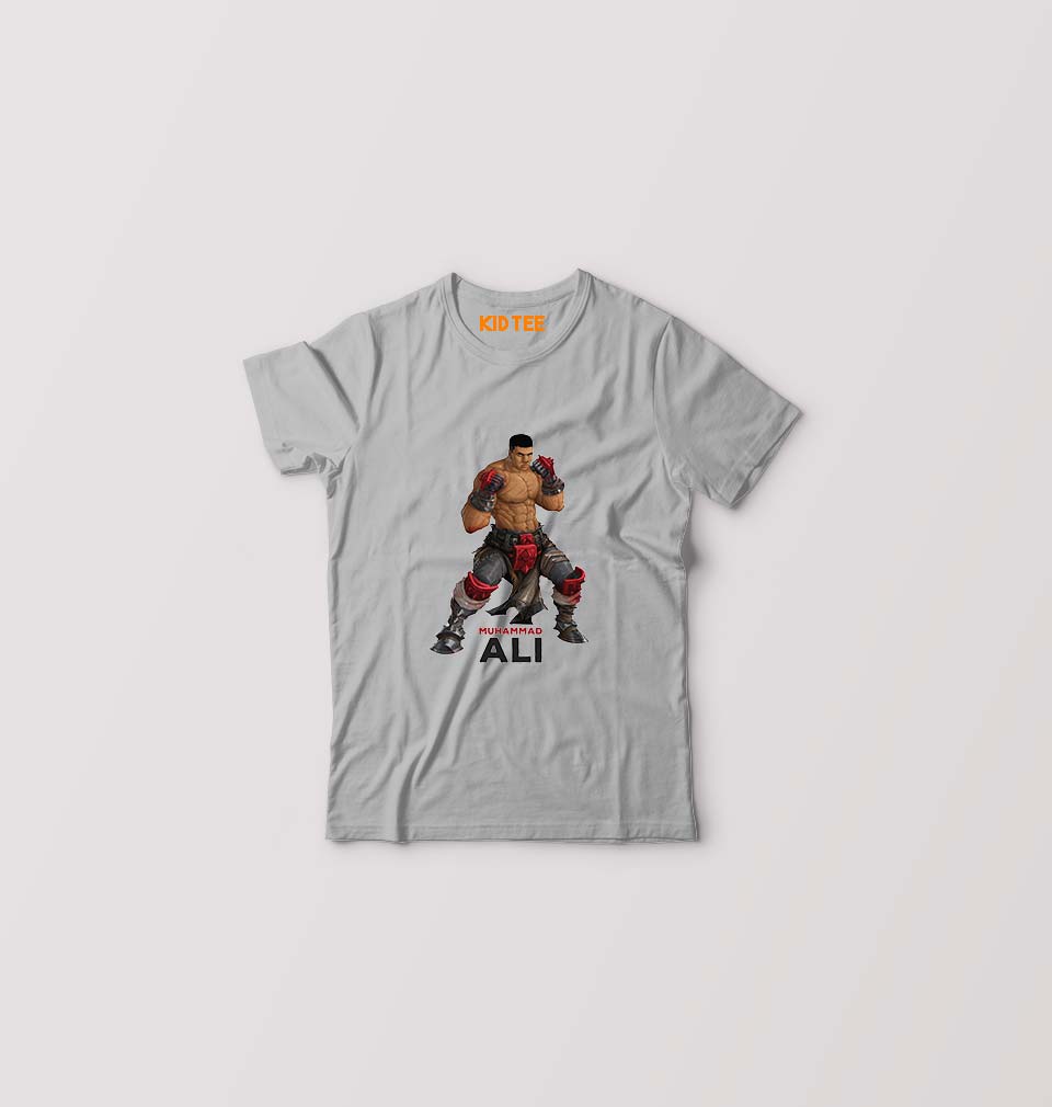 Muhammad Ali Kids T-Shirt for Boy/Girl-Grey-Ektarfa.online