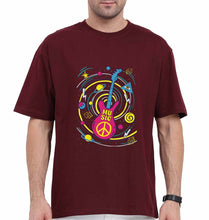 Load image into Gallery viewer, Psychedelic Music Oversized T-Shirt for Men-Maroon-Ektarfa.online
