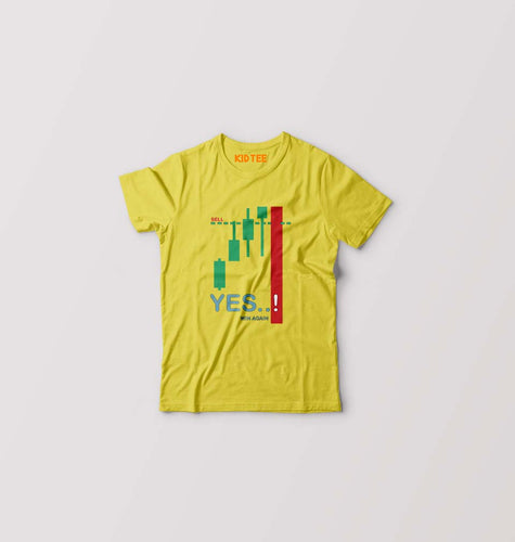 Share Market(Stock Market) Kids T-Shirt for Boy/Girl-0-1 Year(20 Inches)-Yellow-Ektarfa.online
