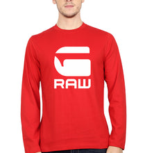 Load image into Gallery viewer, G Raw Full Sleeves T-Shirt for Men-Red-Ektarfa.online
