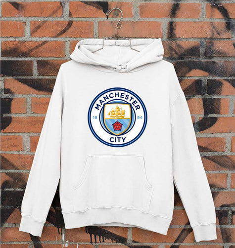 Manchester City Unisex Hoodie for Men/Women-S(40 Inches)-White-Ektarfa.online