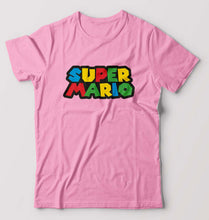 Load image into Gallery viewer, Super Mario T-Shirt for Men-S(38 Inches)-Light Baby Pink-Ektarfa.online
