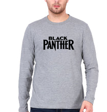 Load image into Gallery viewer, Black Panther Superhero Full Sleeves T-Shirt for Men-Grey Melange-Ektarfa.online
