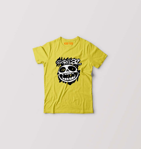 Gorillaz Kids T-Shirt for Boy/Girl-Yellow-Ektarfa.online