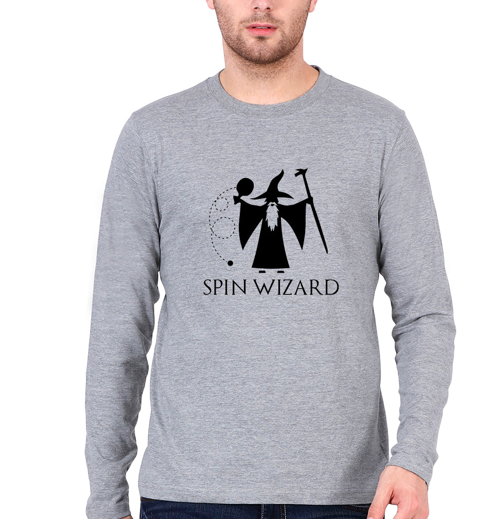 Table Tennis (TT) Wizard Full Sleeves T-Shirt for Men-Grey Melange-Ektarfa.online