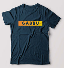 Load image into Gallery viewer, Gabru T-Shirt for Men-S(38 Inches)-Petrol Blue-Ektarfa.online
