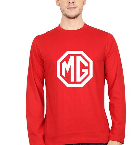 Morris Garages(MG) Full Sleeves T-Shirt for Men-Red-Ektarfa.online