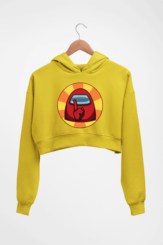 Among Us Crop HOODIE FOR WOMEN-Mustard Yellow-Ektarfa.online