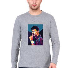 Load image into Gallery viewer, Novak Djokovic Tennis Full Sleeves T-Shirt for Men-Grey Melange-Ektarfa.online

