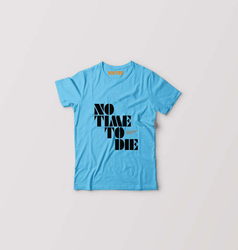 No Time To Die James Bond 007 Kids T-Shirt for Boy/Girl-Light Blue-Ektarfa.online
