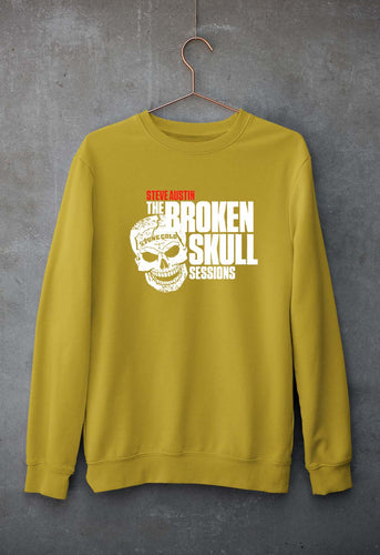 Stone Cold Steve Austin (WWE) Unisex Sweatshirt for Men/Women-Mustard Yellow-Ektarfa.online