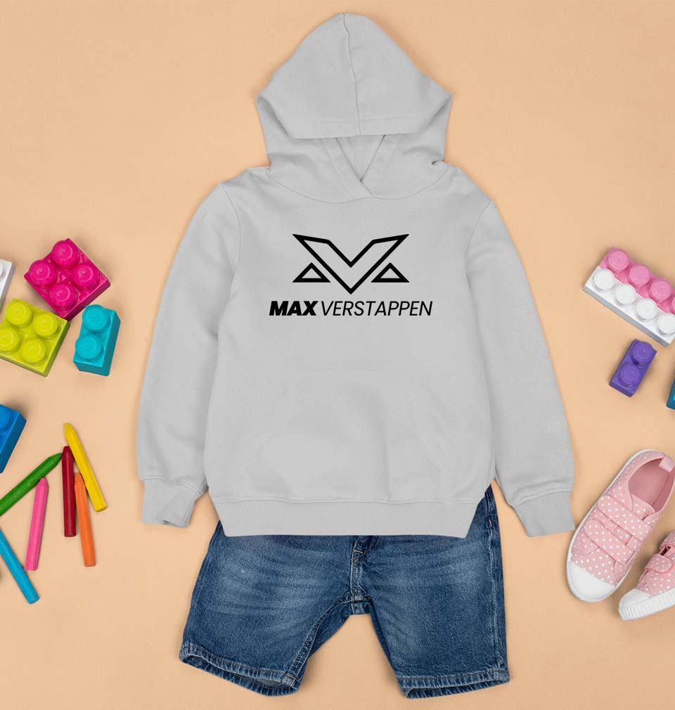 Max Verstappen Kids Hoodie for Boy/Girl-0-1 Year(22 Inches)-Grey-Ektarfa.online